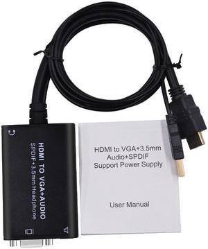 Kebidu HDMI to VGA cable 1080P adapter Digital to Analog Converter for TV Box Laptop PC Computer Projector FOR PS3 Xbox360
