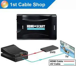 HDMI to Scart AV converter adapter HDMI in Scart out supports up to 1080P/60hz HDMI input(video+audio supported over scart)
