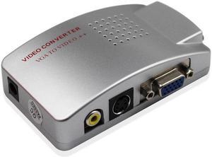 Hot sell  Laptop PC VGA to TV AV RCA Composite video adapter converter Switch Box Support S-video RGB NTSC/PAL Computer Signal