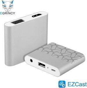 EGRINCY USB To HDMI VGA Video Converter 1080p Smart Phone To VGA HDMI Digital AV Multiport Adapter For iPhone iPad Android Phone