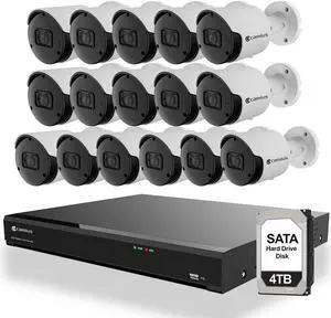 Camius 4K PoE 16 Channel NVR Security Camera System with 4TB HDD, 16 x 2K Outdoor Cameras w/ Audio, Motion, Sound, Human, Vehicle Detection, 2 HDMI outputs, 2SATA, eSATA, PC, Mac, Browser, Phone view Camius 4K PoE 16 Channel NVR Security Camera System with 4TB HDD, 16 x 2K Outdoor Cameras w/ Audio, Motion, Sound, Human, Vehicle Detection, 2 HDMI outputs, 2SATA, eSATA, PC, Mac, Browser, Phone view