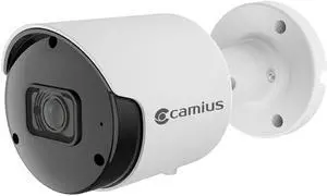 Camius 5MP 2K Wired PoE Outdoor Security Camera with Audio, Motion, Sound, AI detection, 91 degree view, 100ft night vision, PC, Mac Compatible, plug-n-play with Camius PoE NVR, Hybrid DVR