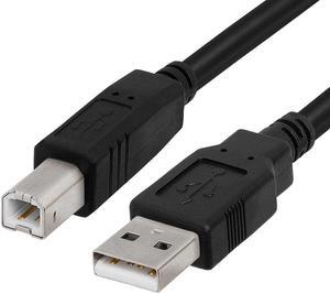 Cmple - USB Printer Cable 3ft Male to Male USB 2.0 A to B Cable USB Type B Printer Scanner Cable Compatible with Inkjet Printer, Laser Printer, Copier Machine, DAC, Piano - Black