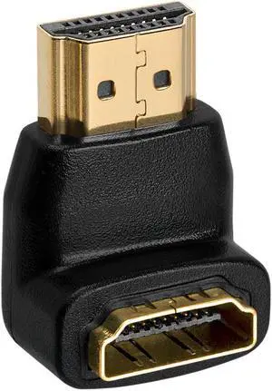 Cmple - HDMI Male to Female Port Saver 90 Degree Downward HDMI to HDMI Coupler, HDMI Port Saver (Male to Female), 4K 3D HDMI Adapter for TV, Monitors, Projector, Xbox, PS4, Firestick, HDTV, Laptop