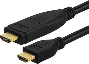 Cmple - Active High Speed HDMI Cable 130 FT - Directional 4K HDMI Cord with Built-in Equalizer 18Gbps 4K 60Hz, Ethernet, 2160p, 3D, HDR (ARC) Audio Return Channel, Ultra HD (UHD) - 130 Feet, Black