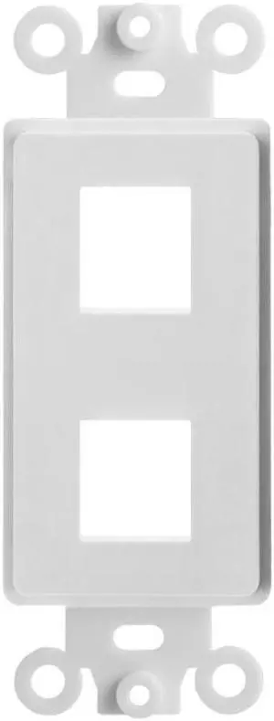 Cmple - 2 Port Decora Wall Plate 1-Gang Keystone Decora Insert, Jack Single Gang Decora Wall Plate
