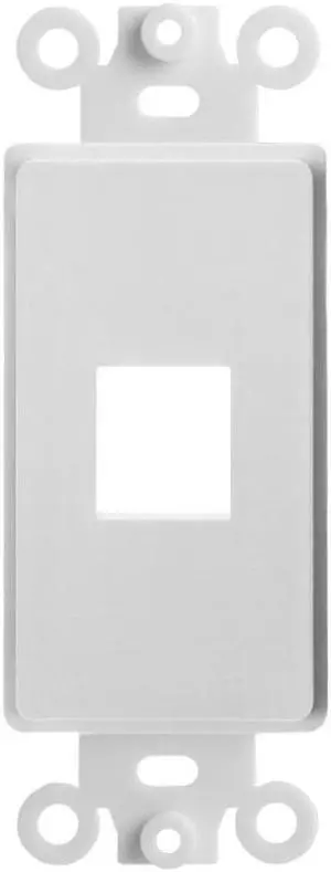 Cmple - 1 Port Decora Wall Plate 1-Gang Keystone Decora Insert, Jack Single Gang Decora Wall Plate