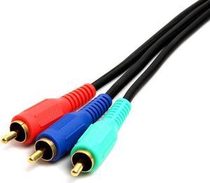 Cmple - 3-RCA Male to 3RCA Male RGB Component Video Cable For HDTV - 25 Feet