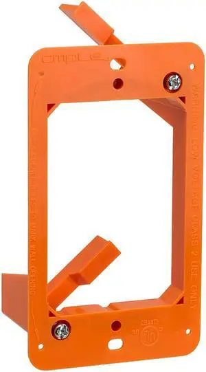 Cmple - Low Voltage 1 Gang Bracket Mount Single Multipurpose DryWall Mounting Wall Plate