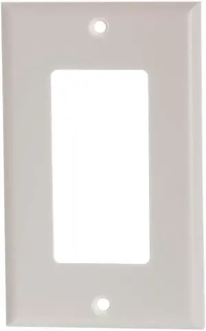 Cmple - 1-Gang Decora Wall Plate Standard Size Decorator Light Switch or Receptacle Outlet Wall Plate - White