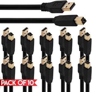 Cmple - [10 PACK] 3 Feet USB 3.0 Cord, USB A Male to B Male Cable for Desktop External Hard Drives, Scanners, Printers, Card Readers, Graphical Tablets, Digital Cameras, DVD Drive, Docking Stations