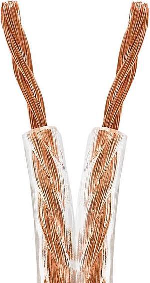 Cmple - 16AWG Clear Jacket Compact Speaker Wire Cable - 100ft