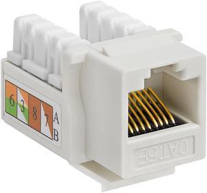 Cmple - Cat5E Punch Down Keystone Jack - White