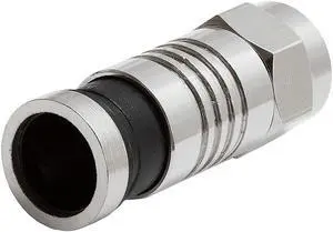 Cmple - Compression Connector for RG6 with Black Tail