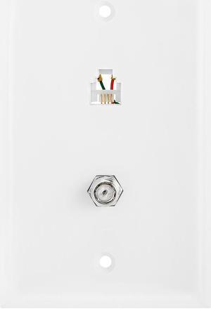 Cmple - Modular Phone & Coaxial Wall Plate