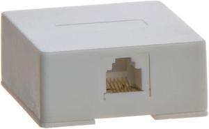 Cmple - Phone Surface Mount Box 6P6C-1port-WHITE