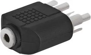 Cmple - 3.5mm Mono Jack to 2xRCA Plug Adapter