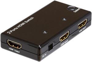 CMPLE 2-Port High Speed 4K HDMI Switch 2-in-1 out (2x1), Support 3D, Full HD 4K @30Hz, HDCP (no external power needed)