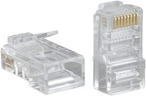 Cmple - Cat5e Connectors RJ45 Modular Pugs Crimp for Solid and Standard Network Ethernet Cable 8P8C Lan  - 100 Pack