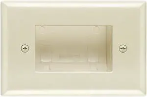 Cmple - Wall Plate - Recessed Easy Mount Low Voltage, Slim Fit  -  Lite Almond