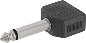 Cmple - 6.35mm Mono Plug to 2x3.5mm Mono Jack Adapter