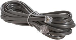 Cmple - Telephone Cord 14ft Phone Cord for Landline Male to Male 6P4C RJ11 Cable for 2 Lines Home Phone, Fax, DSL Modem, Router, Printer - Gray
