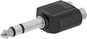Cmple - 6.35mm Stereo Plug to 2xRCA Jack Adapter