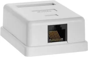 Cmple - Surface Mount Box Cat5e Single WHITE