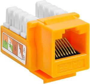 Cmple - Cat5E Punch Down Keystone Jack - Yellow