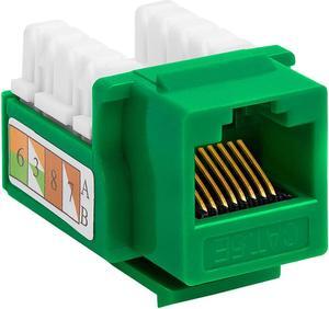 Cmple - Cat5E Punch Down Keystone Jack - Green