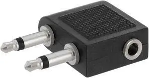Cmple - 2x3.5mm Mono Plug to 3.5mm Stereo Jack Adapter