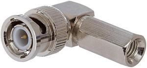 Cmple - BNC Male Right Angle Clamp Connector for RG-6