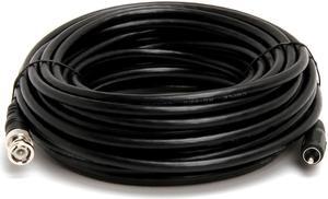Cmple RG59U 50 Feet BNC Male to RCA Male, 75 Ohm, Coaxial BNC to RCA Video Cable, Black, (453-N)