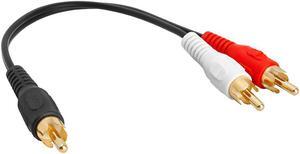 Cmple - Y-Adapter (1 RCA Plug to 2 RCA Plugs)