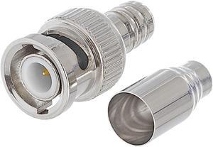 Cmple - BNC Male 2 Piece  Crimp Type Connector for RG-6