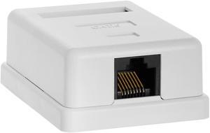 Cmple - Surface Mount Box Cat6 Single WHITE