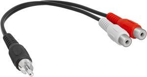 Cmple - Y-Adapter (1 RCA Plug to 2 RCA Jacks)
