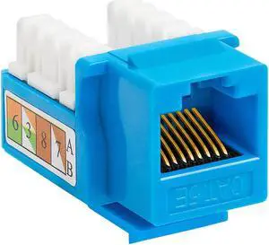 Cmple - Cat5E Punch Down Keystone Jack - Blue