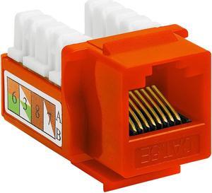 Cmple - Cat5E Punch Down Keystone Jack - Orange