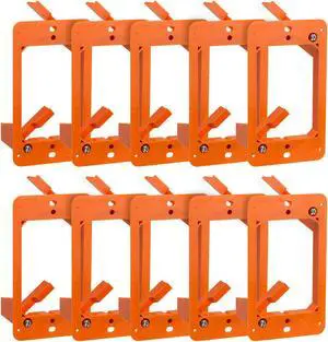 Cmple - Low Voltage Mounting Bracket 1 Gang Multipurpose Drywall Mounting Wall Plate Bracket  (Single Gang, 10 PACK)