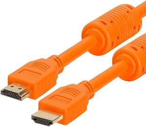 Cmple - HDMI Cable 1.5FT High Speed HDTV Ultra-HD (UHD), 4K @ 60Hz,18Gbps 28AWG HDMI Cord Audio Return 1.5 Feet Orange