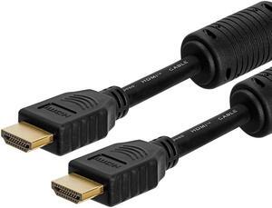 Cmple - HDMI Cable 15FT High Speed HDTV Ultra-HD (UHD) 3D, 4K @60Hz, 18Gbps 28AWG HDMI Cord Audio Return 15 Feet Black