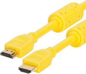 Cmple - HDMI Cable 10FT High Speed HDTV Ultra-HD (UHD) 3D, 4K @60Hz, 18Gbps 28AWG HDMI Cord Audio Return 10 Feet Yellow