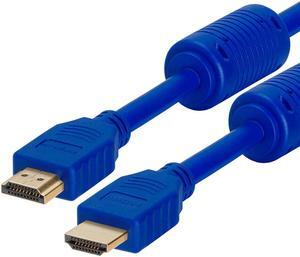 Cmple - HDMI Cable 10FT High Speed HDTV Ultra-HD (UHD) 3D 4K @60Hz, 18Gbps 28AWG HDMI Cord Audio Return - 10 Feet Blue