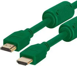 Cmple - HDMI Cable 10FT High Speed HDTV Ultra-HD (UHD) 3D, 4K @60Hz, 18Gbps 28AWG HDMI Cord Audio Return - 10 Feet Green