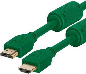 Cmple - HDMI Cable 1.5FT High Speed HDTV Ultra-HD (UHD) 3D, 4K @60Hz, 18Gbps 28AWG HDMI Cord Audio Return 1.5 Feet Green