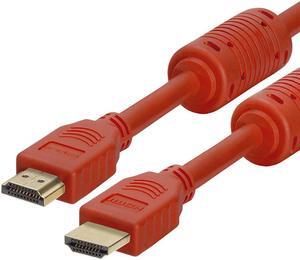 Cmple - HDMI Cable 1.5FT High Speed HDTV Ultra-HD (UHD) 3D, 4K @60Hz,18Gbps 28AWG HDMI Cord Audio Return 1.5 Feet Red