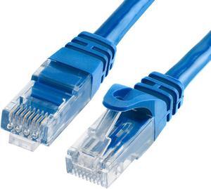 Cmple Cat6 Ethernet Cable 10Gbps - Computer Networking Cord with Gold-Plated RJ45 Connectors, 550MHz Cat6 Network Ethernet LAN Cable Supports Cat6, Cat5e, Cat5 Standards - 25 Feet Blue