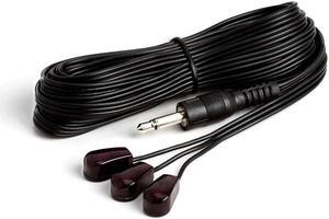 Cmple Triple IR Emitter Extender Mini Stick-On Infrared Emitters Blink Eye, Remote Control Extension Cable 3.5mm 10 Feet