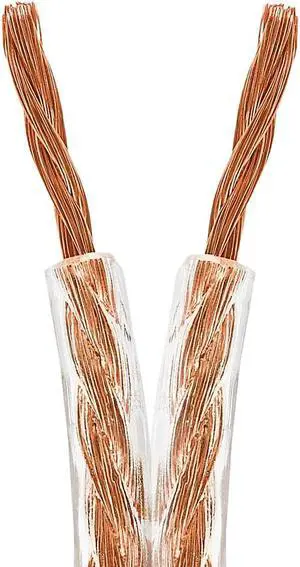Cmple - 16AWG Clear Jacket Compact Speaker Wire Cable - 50ft